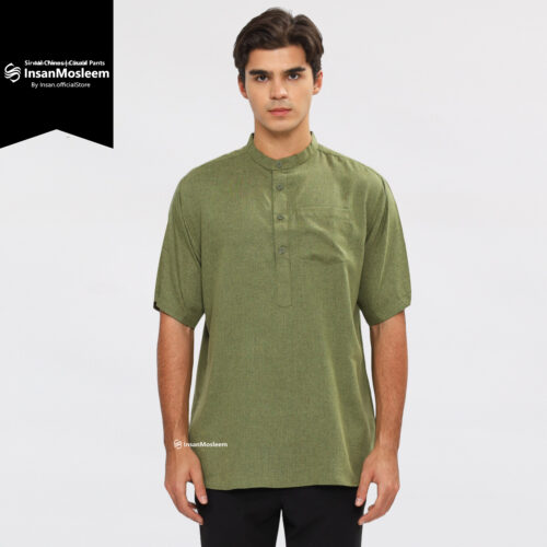 Koko Madinah Pendek 2 InsanMosleem - Baju Koko Kemeja Kemko Pria Lengan Pendek Katun Madinah Exclusive