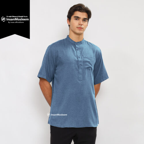 InsanMosleem - Baju Koko Kemko Kemeja Lengan Pendek Katun Madinah Pria Dewasa