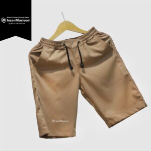 InsanMosleem - Celana pendek polos pria santai bahan katun