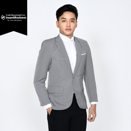 InsanMosleem - Jas Hitam Formal / Jas Blazer Wisuda Nikah Formal Premium