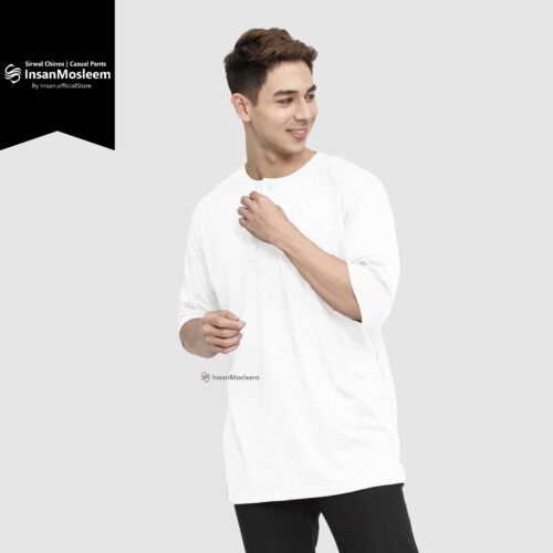 InsanMosleem - Kaos Kurta lengan 3/4 Katun