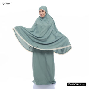 Kinara - Mukena Polos Bahan Katun dengan renda minimalis by Kinara
